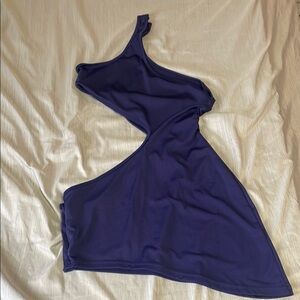 Stylish Asymmetrical Purple Dress